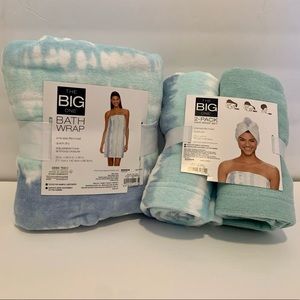 The Big One Printed Bath Wrap and Hair Wrap Bundle!